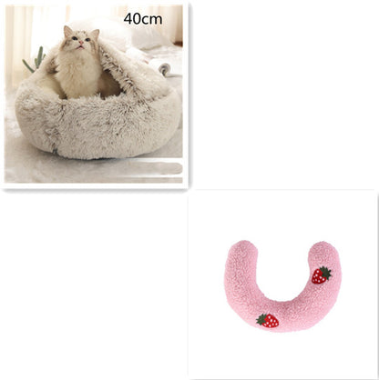 Lit douillet 2 en 1 pour chien et chat, confort partagé
