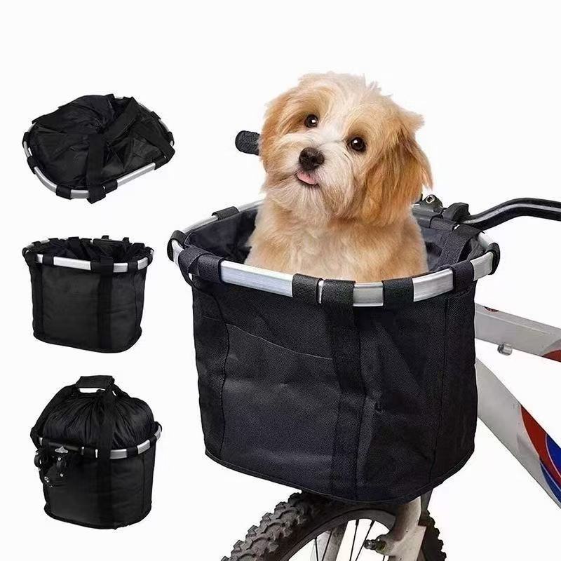 Panier de vélo pliable en toile Oxford pour animaux