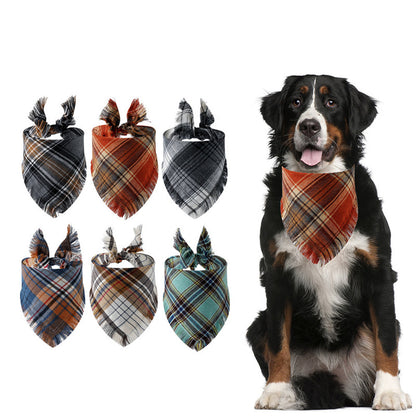 Écharpe Triangle en Plaid pour Chien - Papapattes