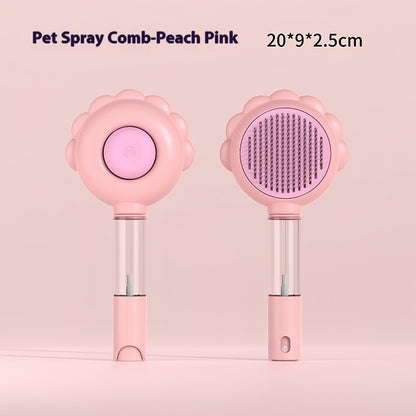 Brosse 2 en 1 auto-nettoyante pour chiens et chats